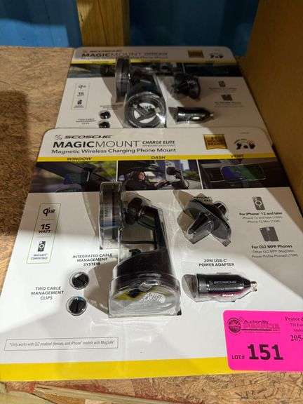 (2) New Magnetic Wireless Charging Phone Mount image
