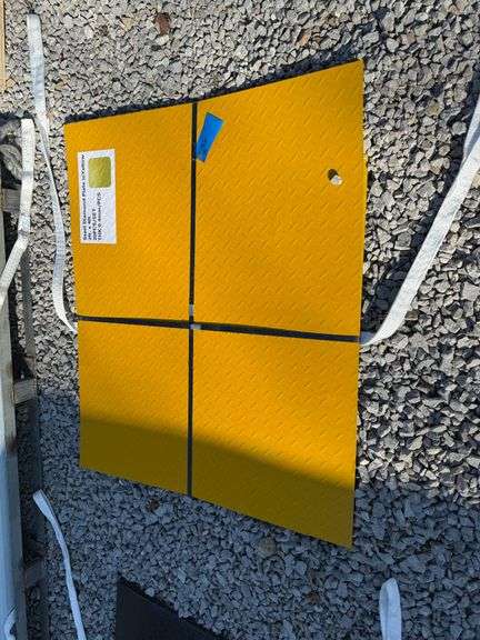 Yellow Steel Diamond Plate, 3ft x 4 ft x 4mm Thick - 20 Pieces image