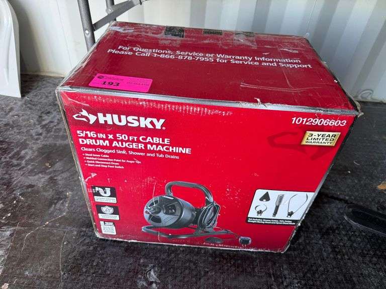 Husky Drum Auger - 5/16in x 50ft Cable image