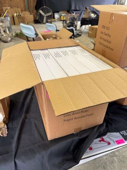 Lot - KP Direct Brush Nickel Single Towel Bar, Item #18324 image