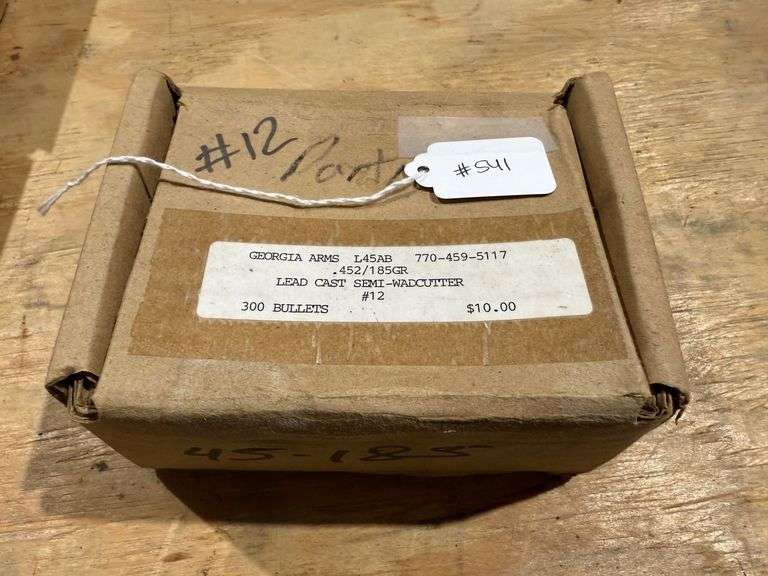 Georgia Arms "Lead Cast Bullets" .452/185GR Lead Semi-Wadcutter - 300 Bullets image