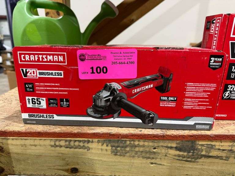 New Craftsman CMCG450B 20V Brushless Grinder - Tool Only image