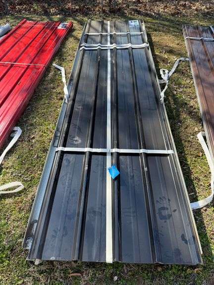 Black Metal Roof Wall Panels, 12ft L x 3ft W x 4mm Thick - 30 Pieces image