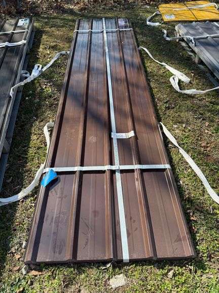 Brown Metal Roof Wall Panels, 12ft L x 3ft W x 4mm Thick - 70 Pieces image