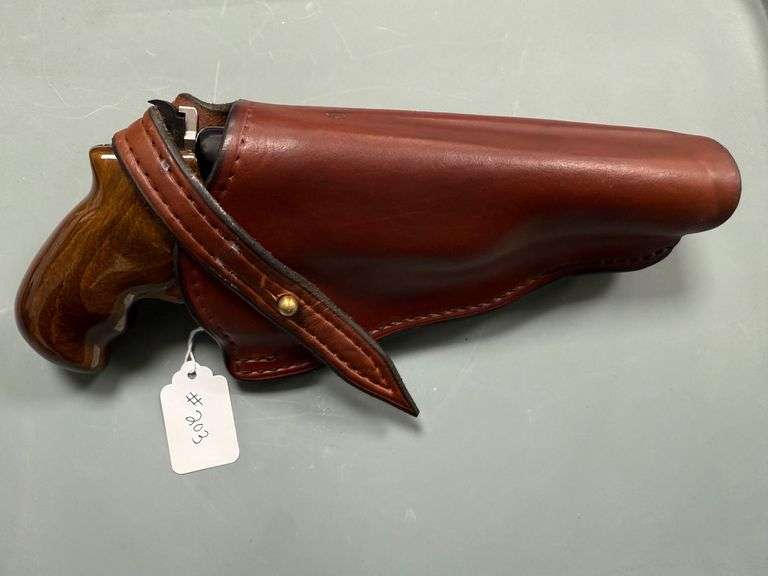 American Gun Craft Diablo 12 Ga Pistol - Black Powder Only with Leather Holster image