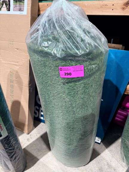 Artificial Grass Turf with Rubbernecking and Drainage Holes, 3.3ft W x 49.2ft L image