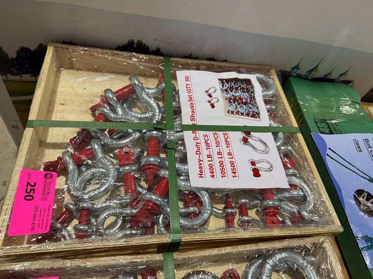 (30) Heavy Duty D-Ring Shackle Set image