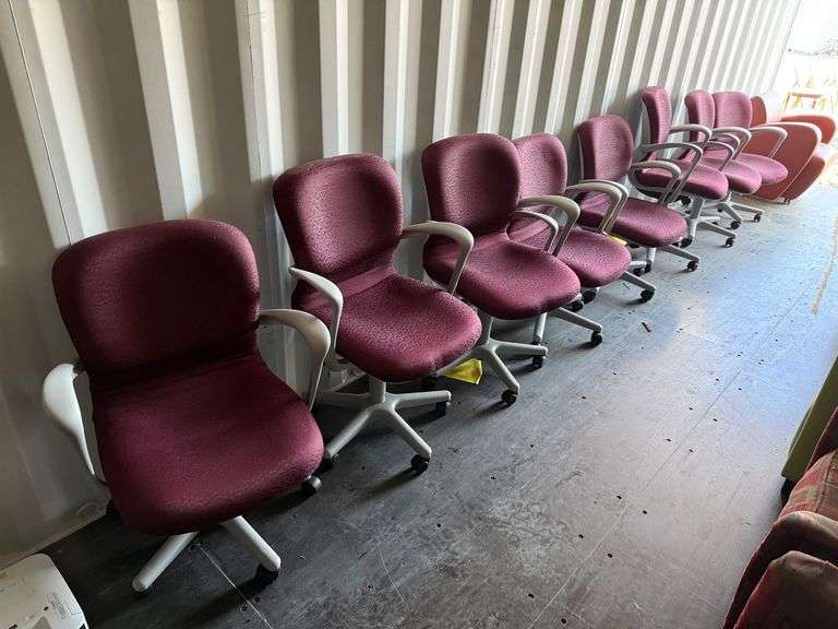 (8) Matching Rolling Office Chairs image