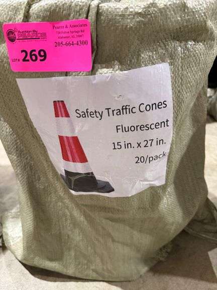 (20) Safety Traffic Cones, 15in x 27in image