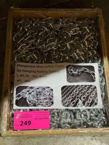 Manganese Steel Safety Chain, 49.2ft L image