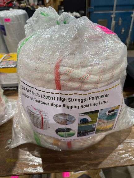 New High Strength Polyester Arborist Outdoor Rope, 3/4in Diameter, 328ft L image