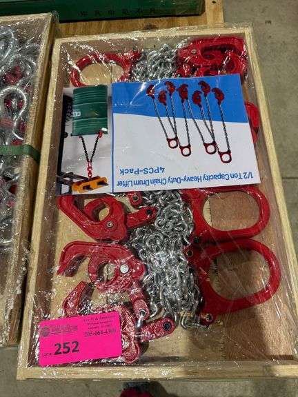 (4) 1/2-Ton Capacity Heavy Duty Chain Drum Lifter image