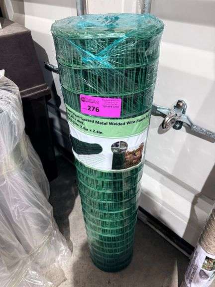 Green Vinyl Coated Metal Welded Wire Fence Roll, 4ft H x 98.4ft L image