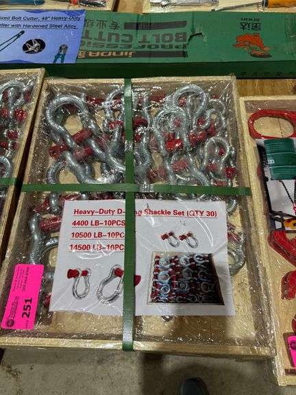 (30) Heavy Duty D-Ring Shackle Set image