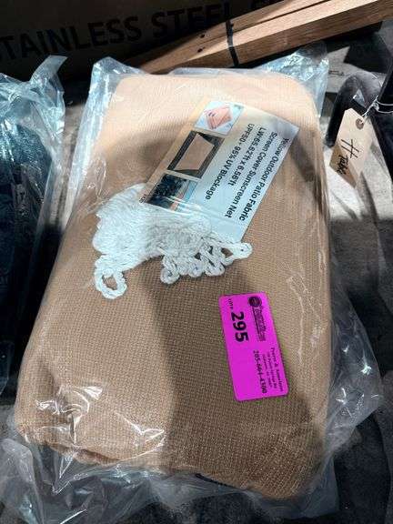 Yellow Outdoor Patio Fabric Screen Cover, 65.62ft x 6.56ft image