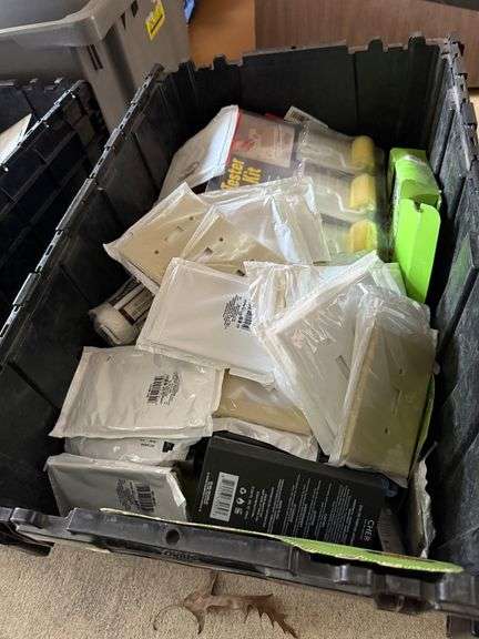 Lot - Light Switch Plates, Paint Rollers, Etc image