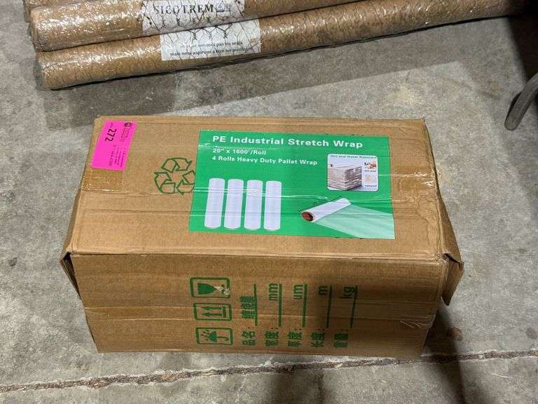 (4) Rolls Heavy Duty Pallet Wrap, 20in x 1600ft Roll image