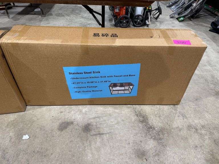 Undermount Stainless Steel Sink with Faucet and Base image