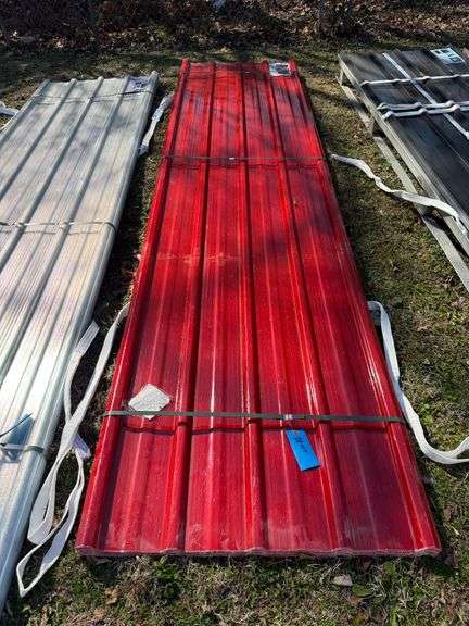 Red Polycarbonate Roof Panels, 12ft L x 3ft W x 8mm Thick - 30 Pieces image