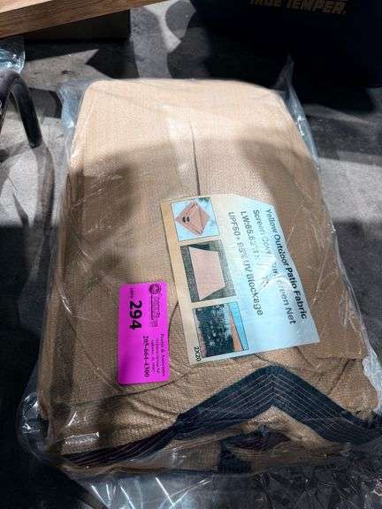 Yellow Outdoor Patio Fabric Screen Cover, 65.62ft x 6.56ft image