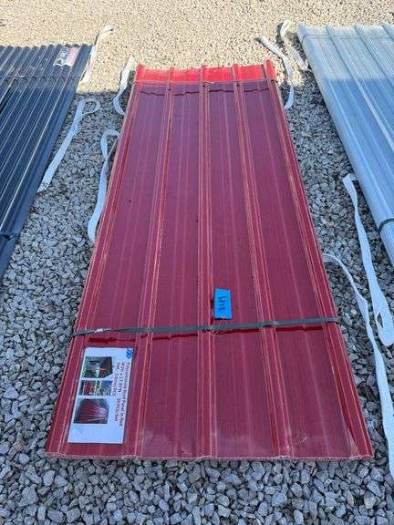 Red Polycarbonate Roof Panels, 7.87ft L x 3ft W x 8mm Thick - 30 Pieces image