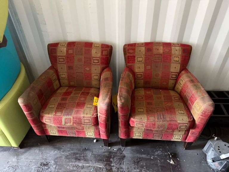 (2) Cushioned Waiting Room Chairs image