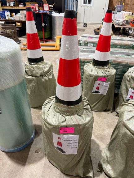 (20) Safety Traffic Cones, 15in x 27in image