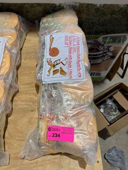 (10) Heavy-Duty Ratchet Straps with Double J-Hook Tie Down image