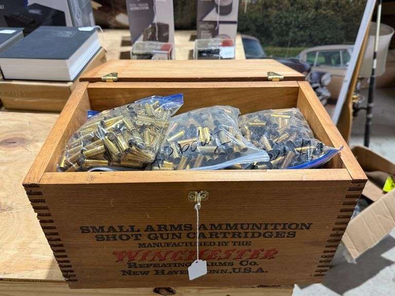 Lot - Brass Casings for Reloading in Crate image