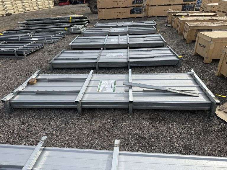 (100) AllMetal Unused K0311 10ft Long Corrugated Steel Panels image