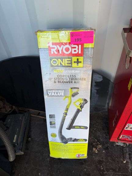 Ryobi Cordless 10in String Trimmer and Blower Kit image