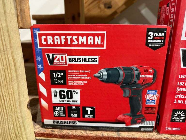New Craftsman CMCD721B 20V 1/2in Brushless Hammer Drill - Tool Only image