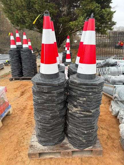 Pallet - Approx (104) IRanch Unused IRSTC Safety Traffic Cones image