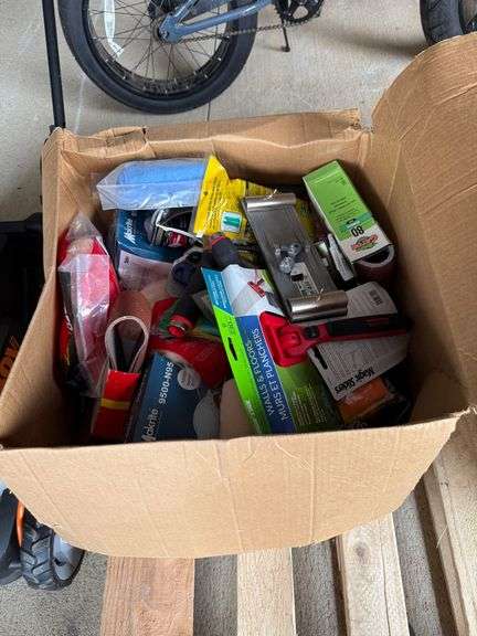 Lot - Sanding Belts, Paint/Stain Pad, Hose Nozzle, N95 Mask, Etc image