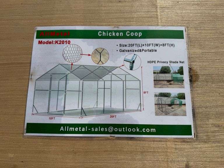 2025 AllMetal Unused K2010 Chicken Coop image