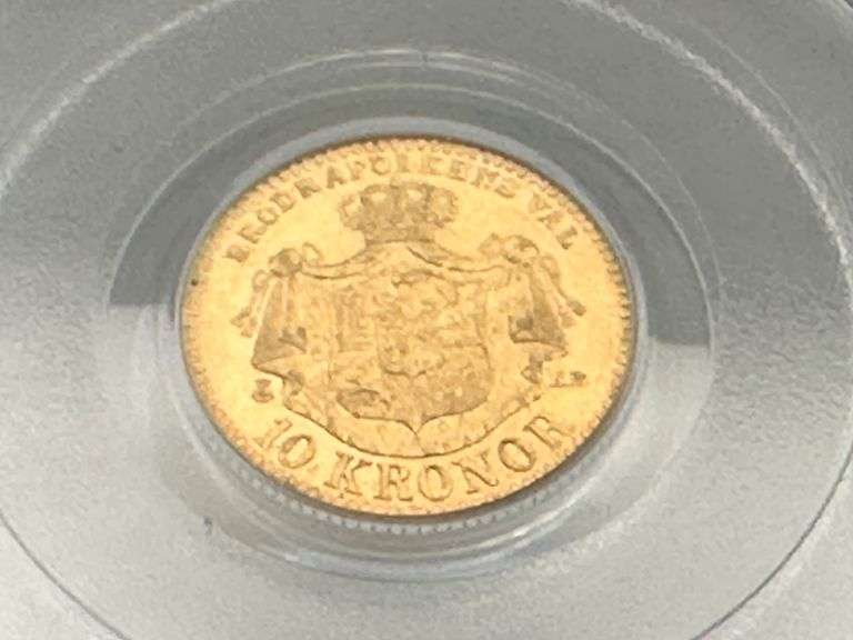 1901 - 10 Kronor GOLD - Sweden, 0.1296  troy ounces Gold, MS64