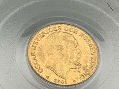 1901 - 10 Kronor GOLD - Sweden, 0.1296  troy ounces Gold, MS64