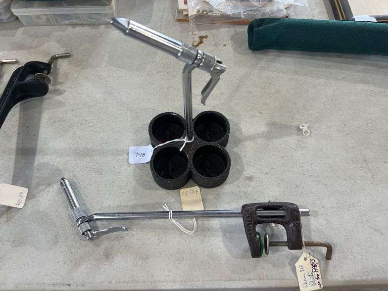 Fly Tying Vise and Antique Vise Tool with Weighted Stand image