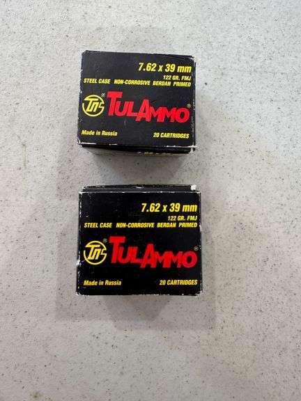 TulAmmo 7.62x39 Ammo - 2 Boxes of 20 image