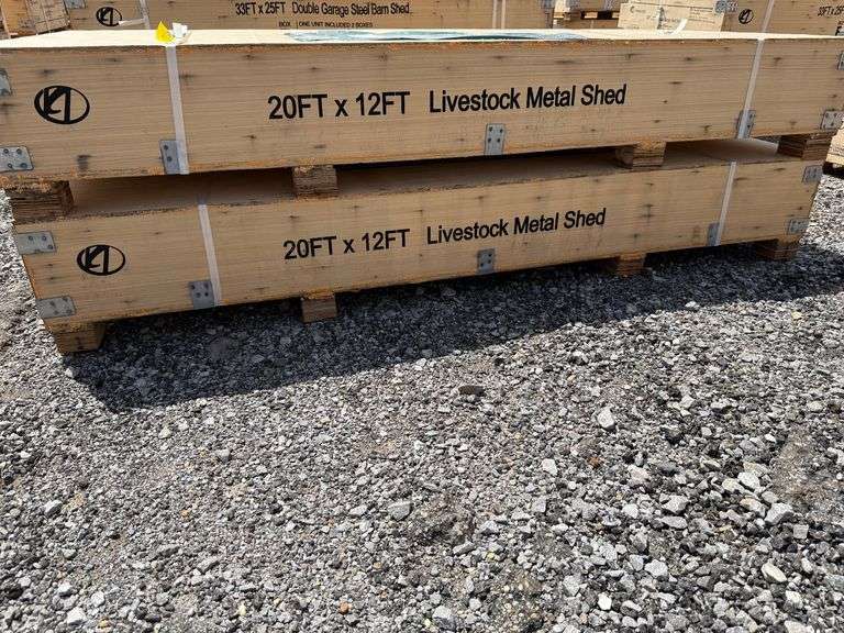 KJ Unused K1912 20ftx12ft Livestock Metal Shed