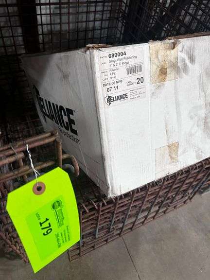 (20) "RELIANCE" MODEL #68004 POLYESTER 4'  WEB POSITIONER SLING, 3" AND 2" D-RING image