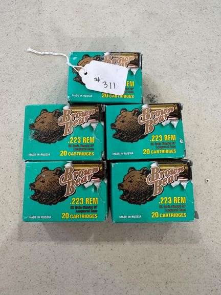 Brown Bear .223 REM Ammo - 5 Boxes of 20 image