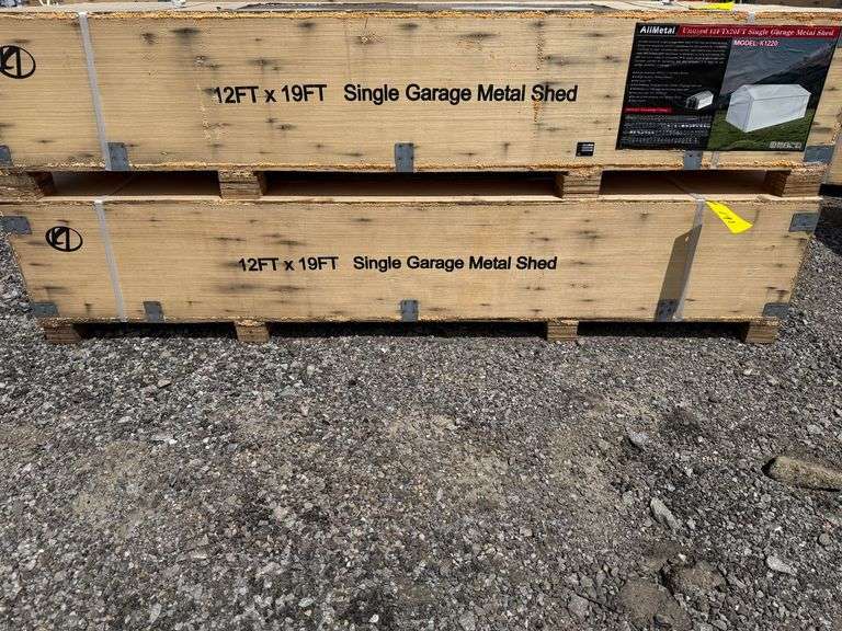 AllMetal Unused K1220 12ftx20ft Single Garage Metal Shed