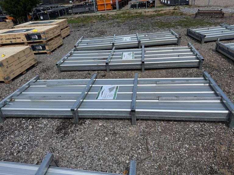 (100) Panels - AllMetal K0311 Unused 10ft Corrugated Steel panels
