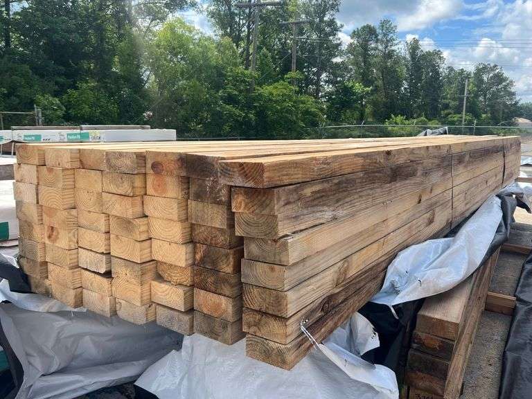 Lot - (56) Untreated Lumber SYP#2 - 3" x 6" x 20' image