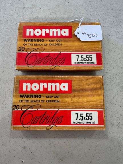 Norma 7.5x55 Ammo - Qty: 38 and 2 Shells image