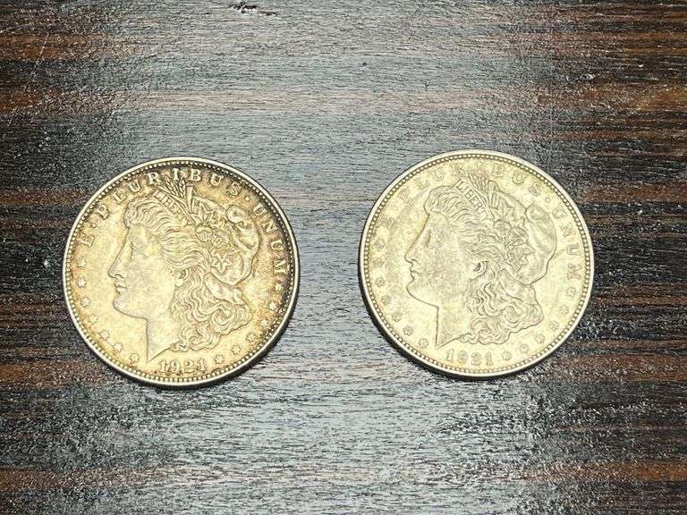 (2) Morgan Dollars - 1921 image