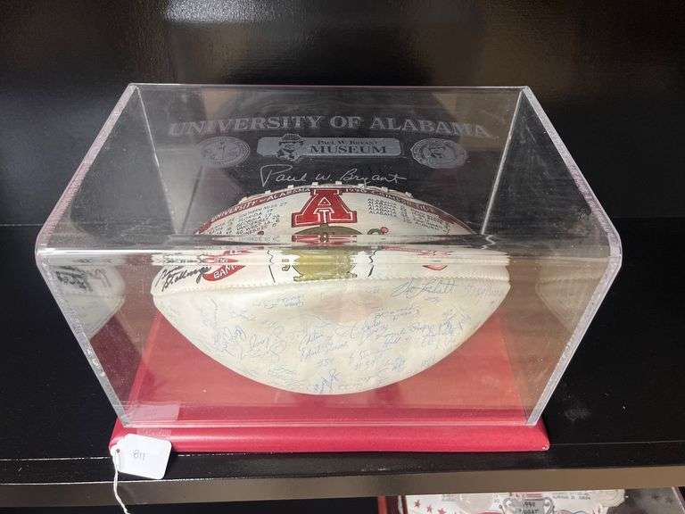 1990 Alabama Crimson Tide Team Autographed Football image