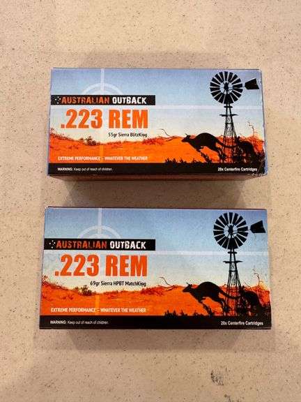 Australian Outback .223 REM Ammo - 2 Boxes of 20 image