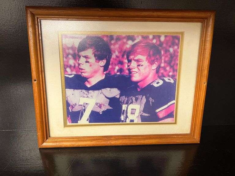 Framed Photo - Auburn Vintage Football Legends Pat Sullivan and Terry Beasley image